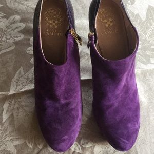 Vince Camuto purple suede bootie